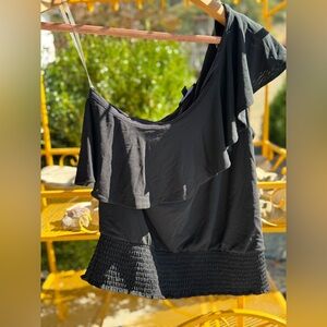 INC International Concepts Black Off-Shoulder Top NWOT